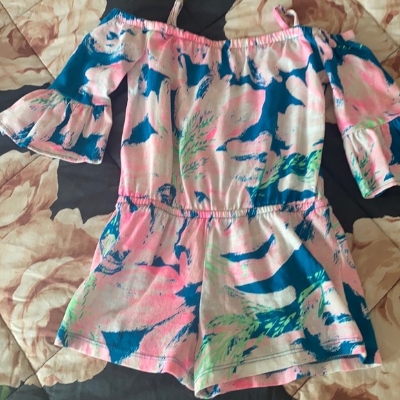 Lilly Pulitzer Other - Lilly Pulitzer girls off the shoulder romperSize s